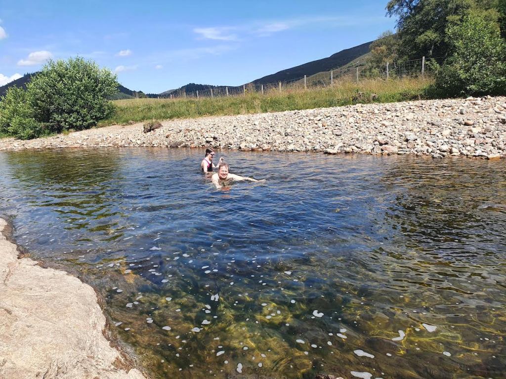Swimming in the Clunie River