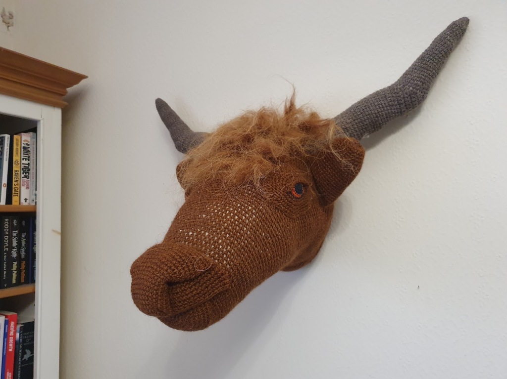 Meet Howard the highland cow, crochet animal head